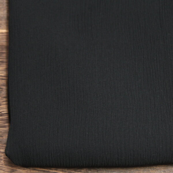 シルク 楊柳シフォンジョーゼット 中薄～中肉地 マットブラック L[オーダーカット生地 10cm単位] 【RCP】