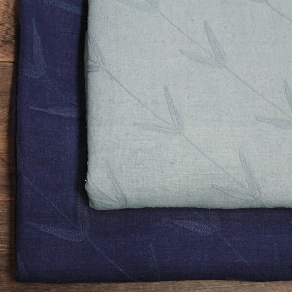 1月28日 新着！【訳あり】 インドシルク 春夏ソフトツイード ネップスラブ ななこ織り ビッグ1wayリーフダイアゴナル刺繍 全2色 W[着分生地 180～190cm] 【送料無料】 【RCP】