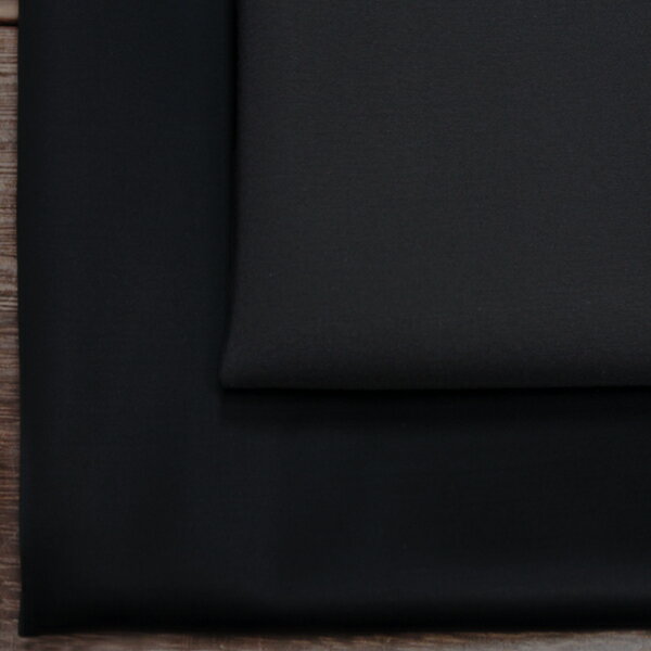 12月25日 新着！ポリエステル ソフトシャンタン×バックサテン ライトストレッチ ブラック N[オーダーカ..