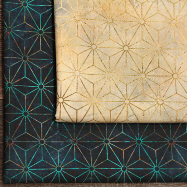 9月24日 新着！moda コットン 平織り エコテックス認定 麻の葉プリント タイダイカラー 全2色 TRANQUIL PATINA ～STELLAR GLEAM～ by Debbie Maddy J[オーダーカット生地 10cm単位] 【RCP】