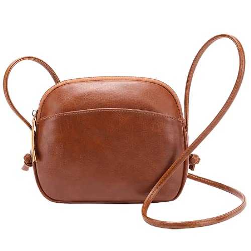 ミニショルダーバッグ ポシェット (brown) 可愛い 斜めがけ レザー 軽量 女の子 レ...
