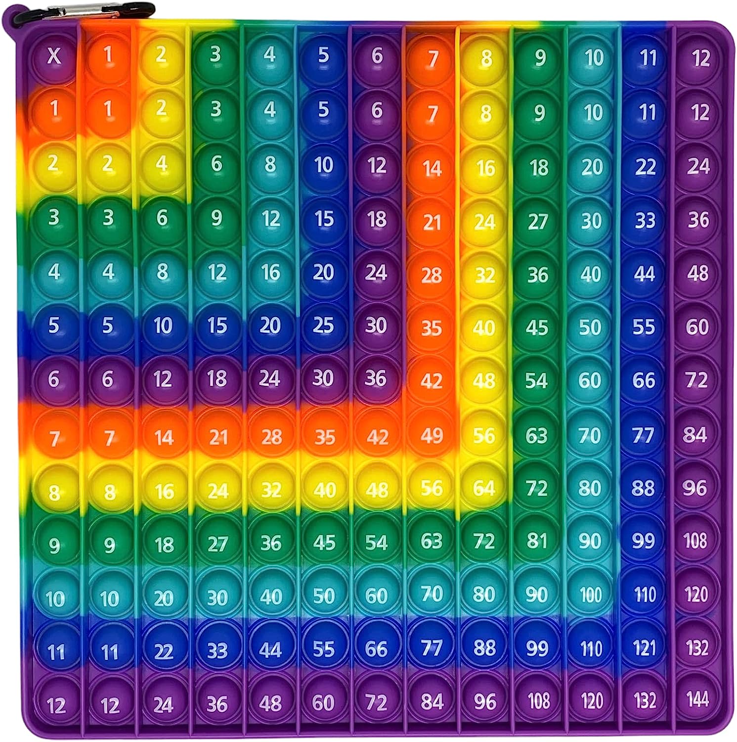 (12×12) かけ算 大きいサイズ スクイーズ おもちゃ(掛け算九九 学習玩具) ボードゲ...
