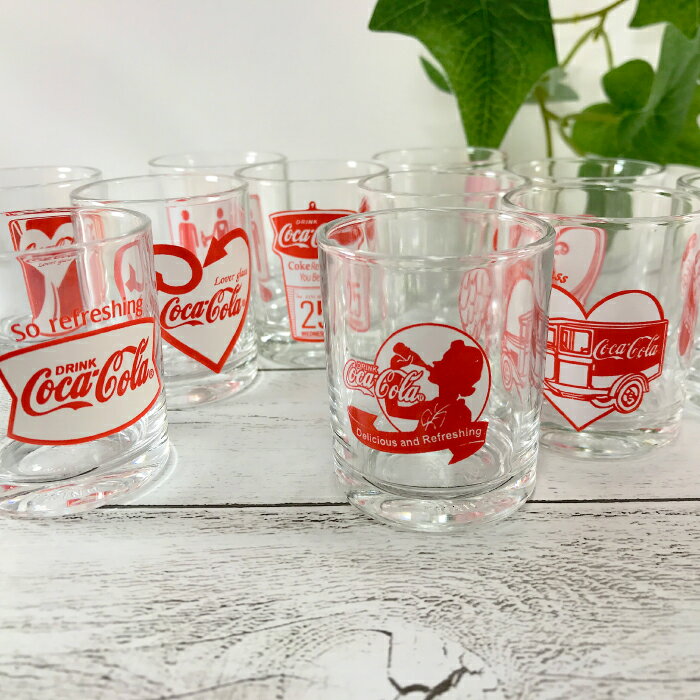 ショットグラス コカ・コーラ 11種類 ガラス ショット デザイン コカコーラ Coca-Cola かわいい おしゃれ 小物入れ コレクション ギフト プレゼント グッズ アメリカ アメリカン雑貨 ■ コカコーラショットグラス