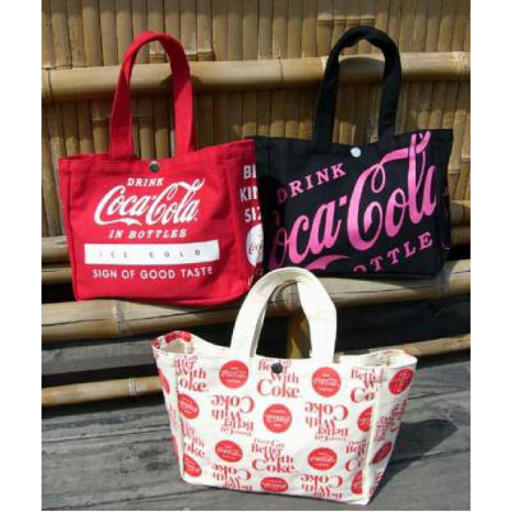 コカコーラキャンバスミニトート ■ コカ・コーラ Coca-Cola トートバッグ バック アメリカ アメリカン雑貨 コーラグッズ 雑貨 ファッション 赤 ギフト プレゼント デザインのサムネイル