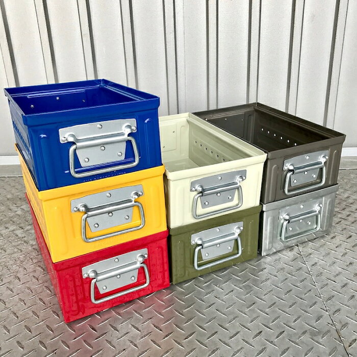 収納ボックス スチール製 6L スタッキング可 おしゃれ 収納 ガレージ 無骨 オシャレ かっこいい 持ち手 収納ケース 小物 DMS ■ ダルトン DULTON D.M.S ディーエムエスガレージ 6L [117-327] [2]