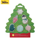 Wilton クリスマス クッキー型 6個セット スチール製 ウィルトン お菓子作り スイーツ 可愛い 型 アイシング Christmas ■ ツリーミニカッタ...