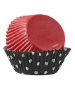 Wilton スタンダードカップドットブラック&レッド カップケーキ カップ お弁当 紙製カップ マフィン お菓子作り お弁当作り ケーキ作り ケーキ デコレーション ウィルトン 製菓用品 製菓道具 おしゃれ オシャレ 415-7068(3)