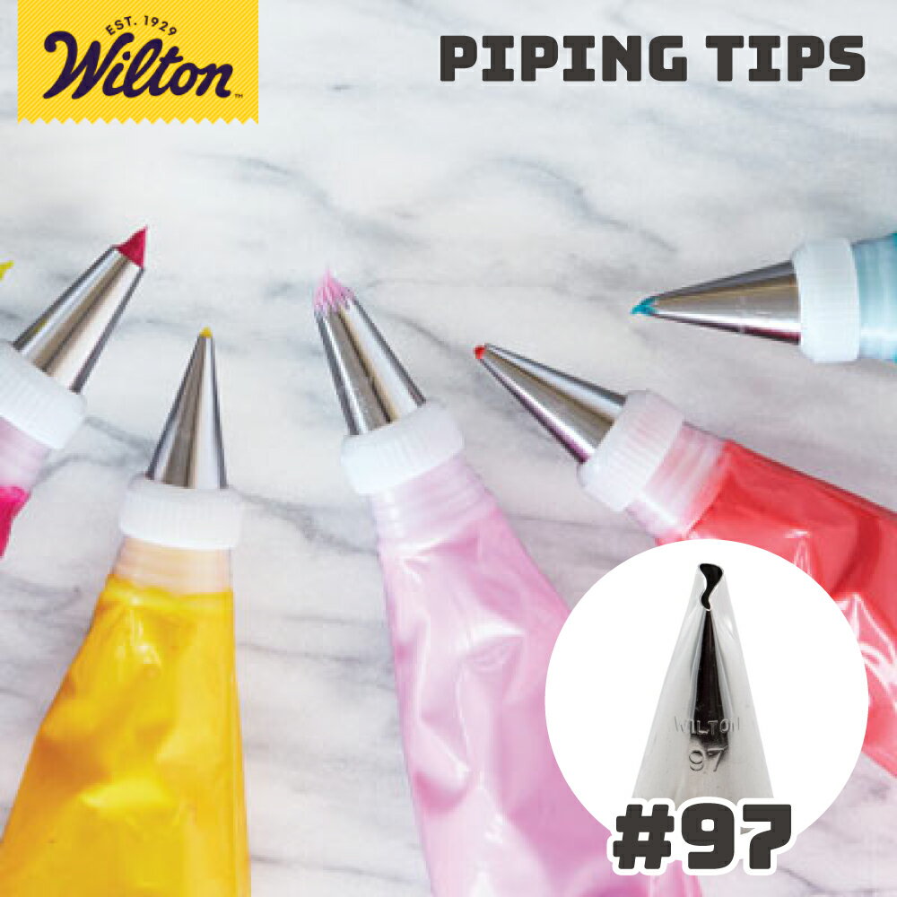 Wilton (ウィルトン) 口金 ペタルチップ #97 [402-97] ■ 絞り 絞り口 クリーム アイシング モンブラン お菓子作り スイーツ 手作り スチール製 デコレーション 金具 クリスマス バレンタイン ハロウィン 誕生日 ケーキ作り アイシングクッキー PETAL TIP