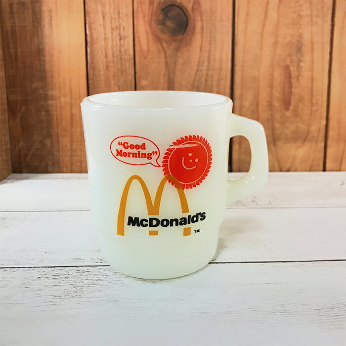 ファイヤーキング Fire-King マクドナルド (グッドモーニング カナダ) ■ マグカップ アメリカ アメリカン雑貨 ミルクガラス テーブルウェア かわいい オシャレ プレゼント ギフト 人気 誕生日のサムネイル