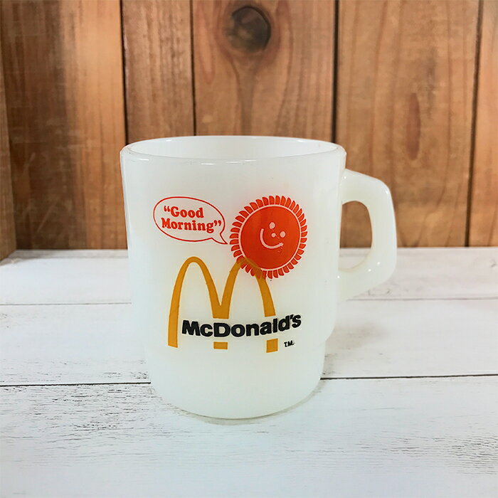 ファイヤーキング Fire-King マクドナルド (グッドモーニング カナダ) ■ マグカップ アメリカ アメリカン雑貨 ミルクガラス テーブルウェア かわいい オシャレ プレゼント ギフト 人気 誕生日のサムネイル