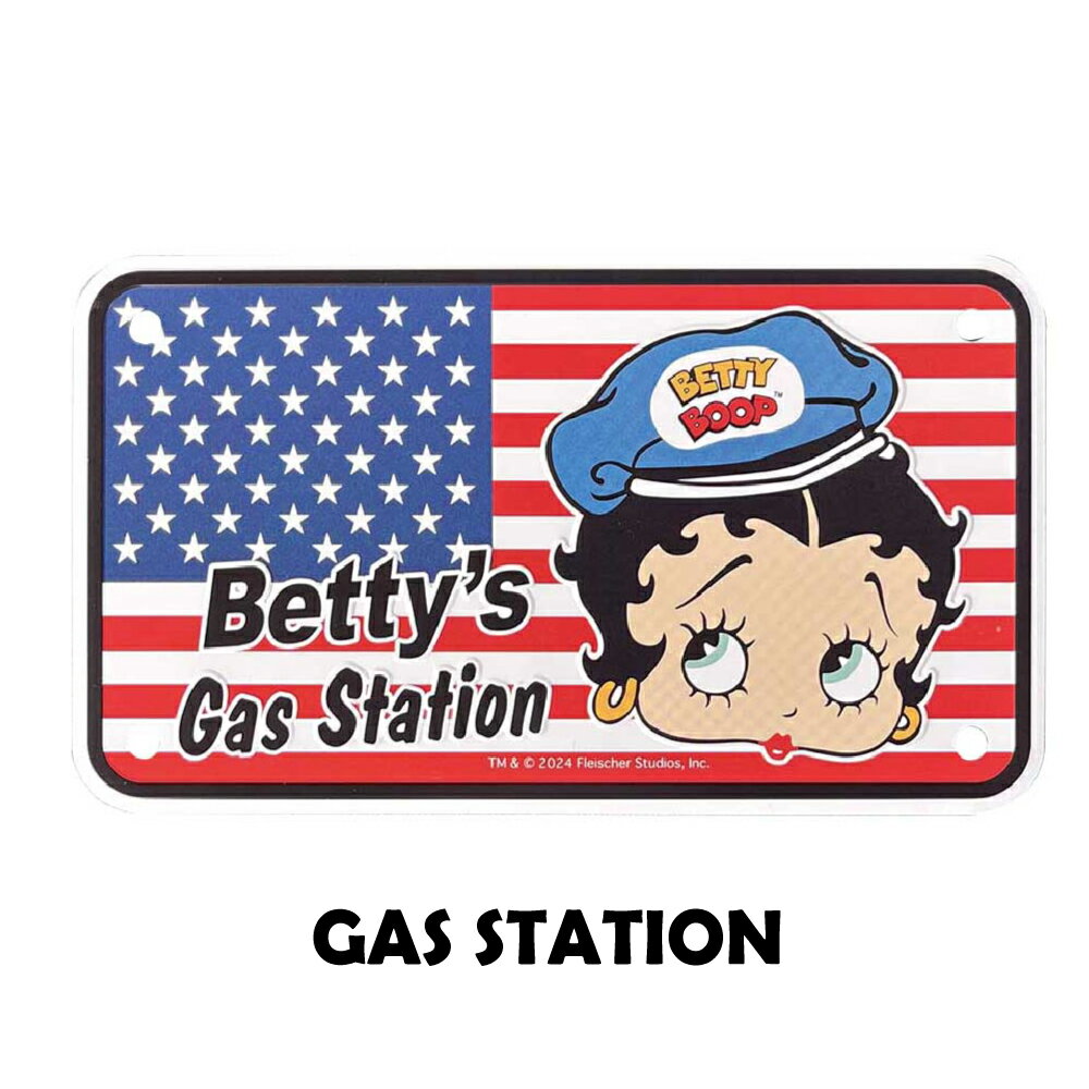 ベティ バイクライセンスプレート ■ ナンバープレート サイズ ベティちゃん デザイン 可愛い かわいい BETTY BOOP インテリア 壁飾り グッズ 雑貨 看板 アメリカン雑貨 ガレージ ギフト プレゼント おしゃれ 2