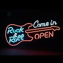 【送料無料】 ネオンサイン 看板 ネオン管 ネオンライト NEON SIGN インテリア 店舗用 ガラス管 電飾看板 おしゃれ アメリカン雑貨 アメリカ雑貨 カフェ BAR バー レストラン ■ GUITAR OPEN