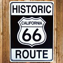  プラスチックサインボード ルート66 (ROUTE66)  ■ 男前インテリア メッセージ サインプレート アメリカン雑貨