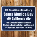  プラスチックサインボード サンタモニカベイ (Santa Monica Bay)  ■ 男前インテリア メッセージ サインプレート アメリカン雑貨
