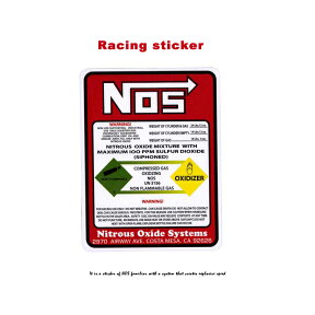 【メール便送料無料】 【レーシングステッカー】 NOSステッカー [ms054] ■ ステッカー かっこいい 車 アメリカン スーツケース バイク おしゃれ アウトドア アメリカン雑貨 【あす楽対応】