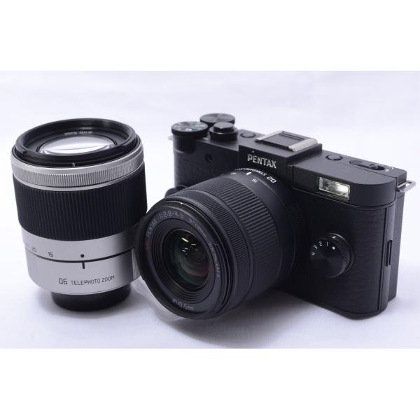 【中古】【1ヶ月保証】 ペンタックス PENTAX Q-S1 ダブルズームキット ブラック ミラーレス一眼 SDカード付き