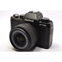 【中古】【1ヶ月保証】 富士フイルム FUJIFILM X-T100 レンズキット ブラック ミラーレス一眼 SDカード付き