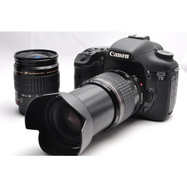 【中古】【1ヶ月保証】 Canon キヤノン EOS 7D 標準&望遠ダブルズームセット CFカード付き