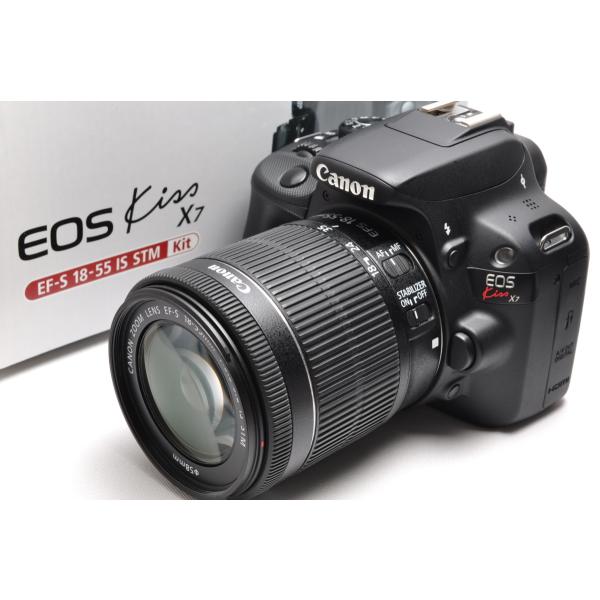 【中古】【1ヶ月保証】 一眼レフカメラ キヤノン Canon EOS kiss X7 18-55mm IS STMレンズキット SDカード付き