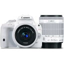 【中古】【1ヶ月保証】 キヤノン Canon EOS kiss X7 ダブルレンズキット ホワイト SDカード付き