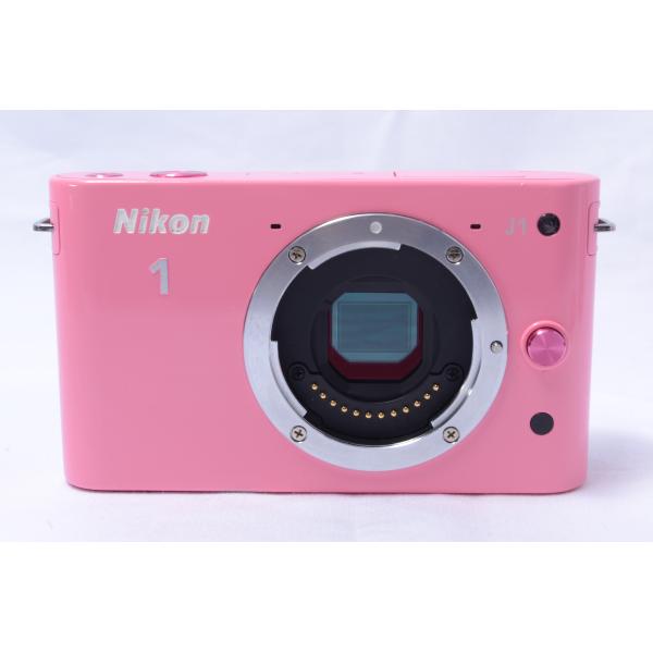 【中古】【1ヶ月保証】 ミラーレス一眼 ニコン Nikon 1 J1 レンズキット ピンク
