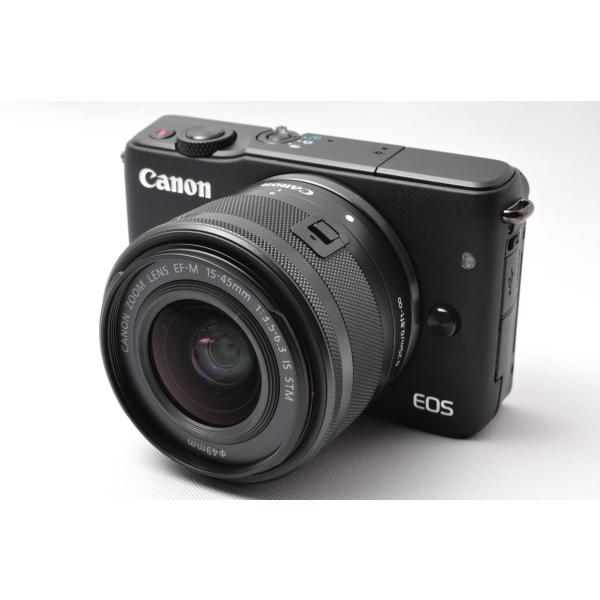 【中古】【1ヶ月保証】 キヤノン Canon ミラーレス一眼 EOS M10 レンズキット ブラック SDカード付き