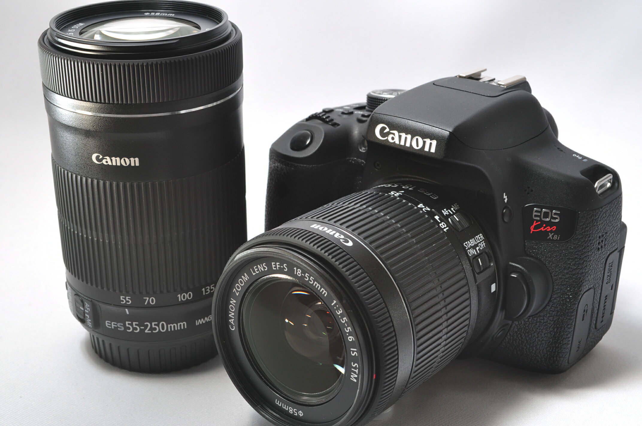 【中古】【1ヶ月保証】 Canon キャノン EOS Kiss X8i ダブルズームキット デジタル一眼レフ カメラ SDカード付き