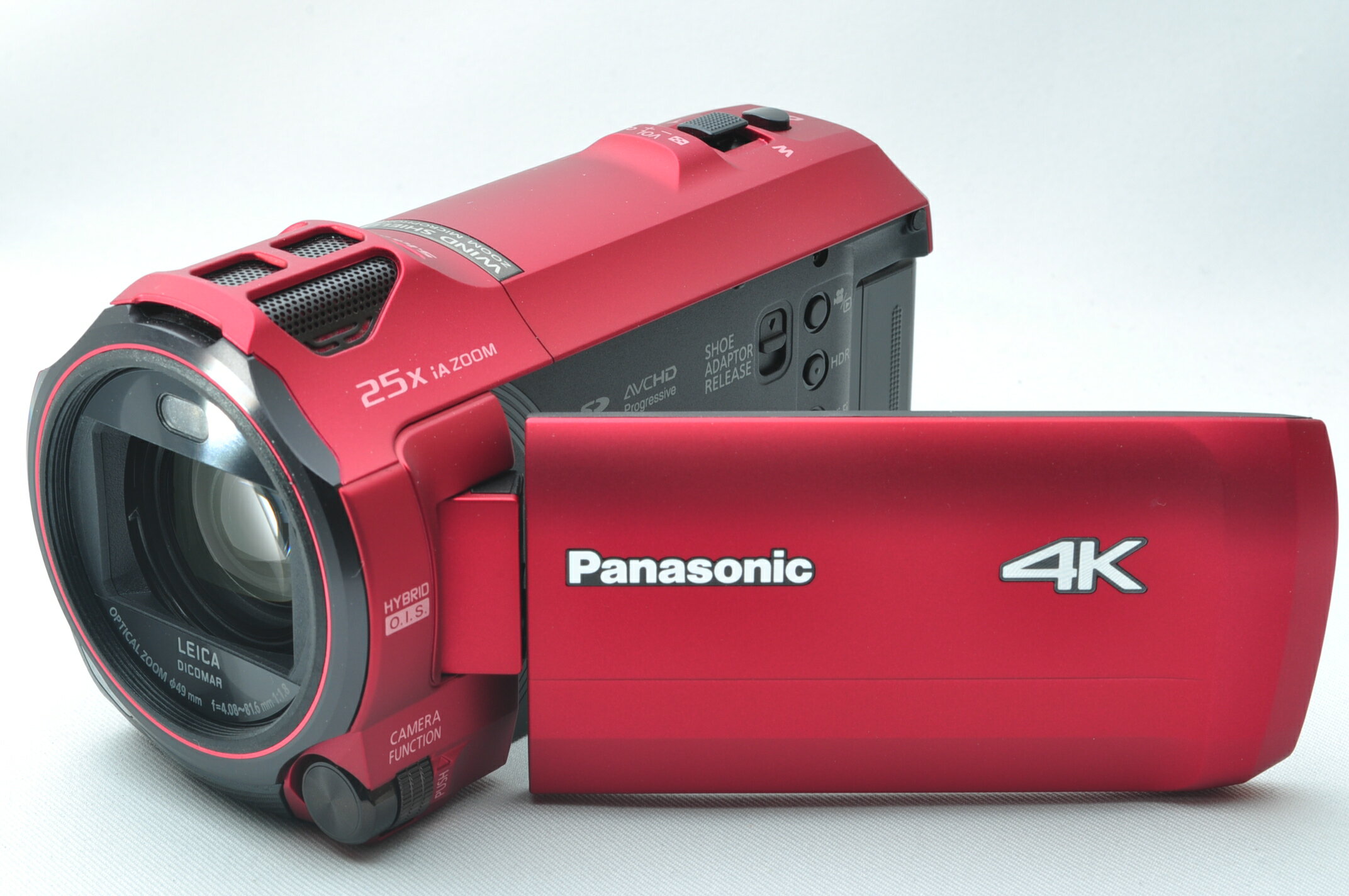 【中古】【1ヶ月保証】 ビデオカメラ パナソニック Panasonic 4Kビデオカメラ VX992M 64GB 光学20倍ズーム アーバンレッド HC-VX992M-R SDカード付き