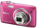 【中古】【1ヶ月保証】 ニコン Nikon デジタルカメラ COOLPIX S3500 光学7倍ズーム 有効画素数 2005万画素 ストロベリーピンク S3500PK SDカード付き