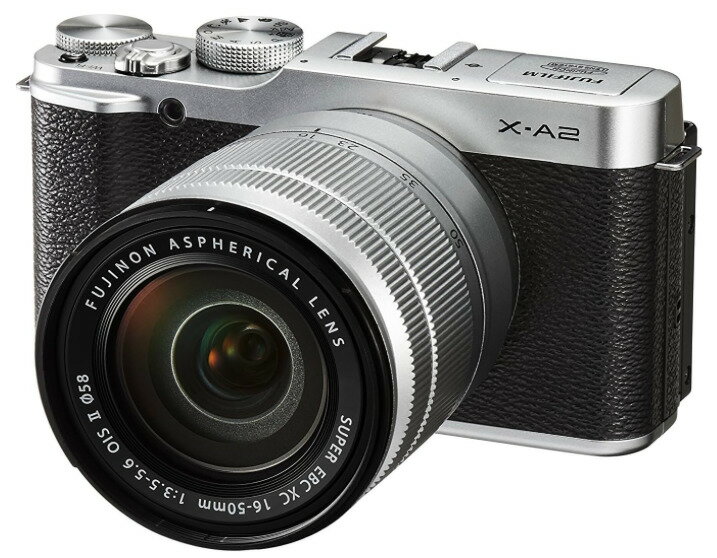 【中古】【1ヶ月保証】 富士フイルム FUJIFILM X-A2 レンズキット シルバー SDカード付き ミラーレス一眼