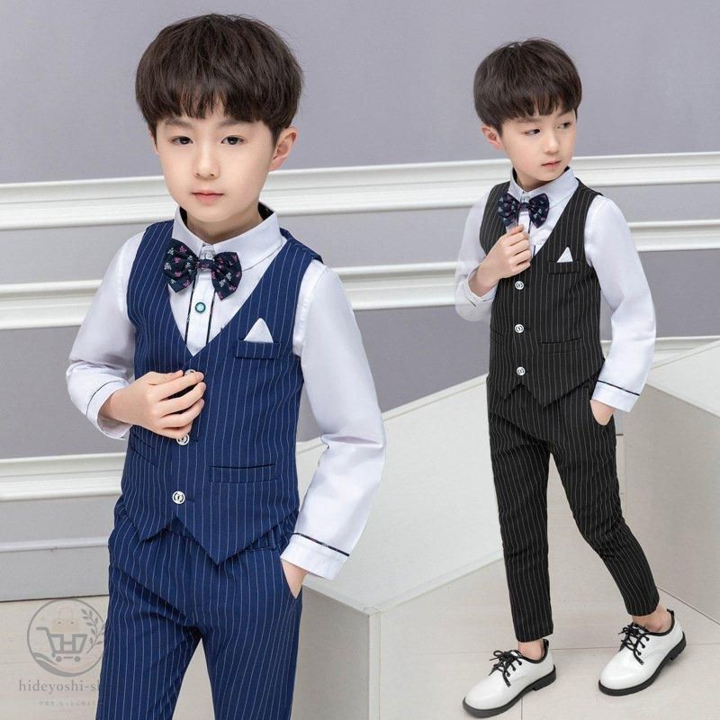 Dress Suits （Girls） - 小学校 卒業式 スーツ 男子 フォーマル 男の子 子供 スーツ 子供服 卒業式 七五三 結婚式 入学式 発表会 男の子用スーツ 5点セット