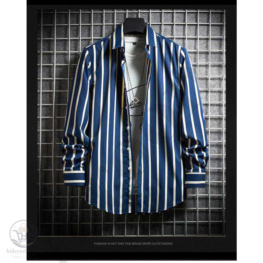 Rakuten - ストライプシャツ メンズ 長袖シャツ ボダンダウンシャツ ワイシャツ カジュアル 通勤 紳士服 ス 春服
