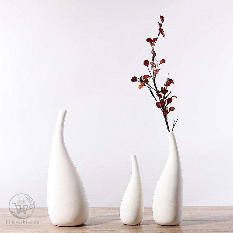 Rakuten - 花瓶 一輪挿し 白 小さい フラワーベース 北欧 花瓶 陶器 シンプル インテリア ドライフラワー セラミック おしゃれ 生け花 和風 ホワイト