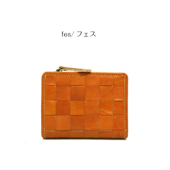 【fes/フェス】カウレザーメッシュ折財布 ナチュラル 牛革 お財布バック キャンバス フェス【母の日】