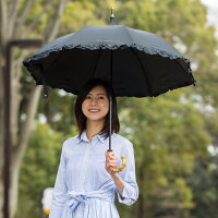 遮光折傘クールプラスパゴダ(晴雨兼用)50cm×8本骨ブラック