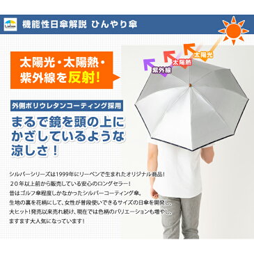 日傘 晴雨兼用 折りたたみ傘 メンズ/レディース シルバー/先染チェック 50cm×8本骨 UPF50+ UVカット率・遮光率99％以上 ひんやり傘 【LIEBEN-0561】 c-ori