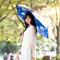 UV晴雨兼用ラクラクミニ傘青空53cm×6本骨