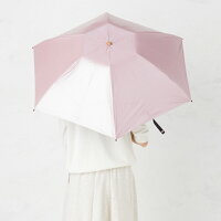 UV晴雨兼用ミニ傘ストロベリー50cm×6本骨<ひんやり傘>シャンパンゴールド