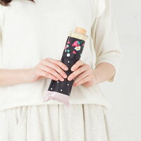 UV晴雨兼用ミニ傘ストロベリー50cm×6本骨<ひんやり傘>シャンパンゴールド