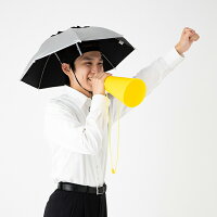 ハットアンブレラ【農作業ガーデニングつば広帽子帽子の日傘】