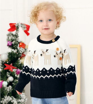 クリスマスセーター 子供服 クリスマス上着 キッズ サンタ セーター 長袖 トップス 可愛い 女の子 男の子 キッズ用 子ども服 秋冬 防寒 保温 プリンセス イベント お出かけ あったか 結婚式 発表会 七五三 入園式 入学式レッド ネービー
