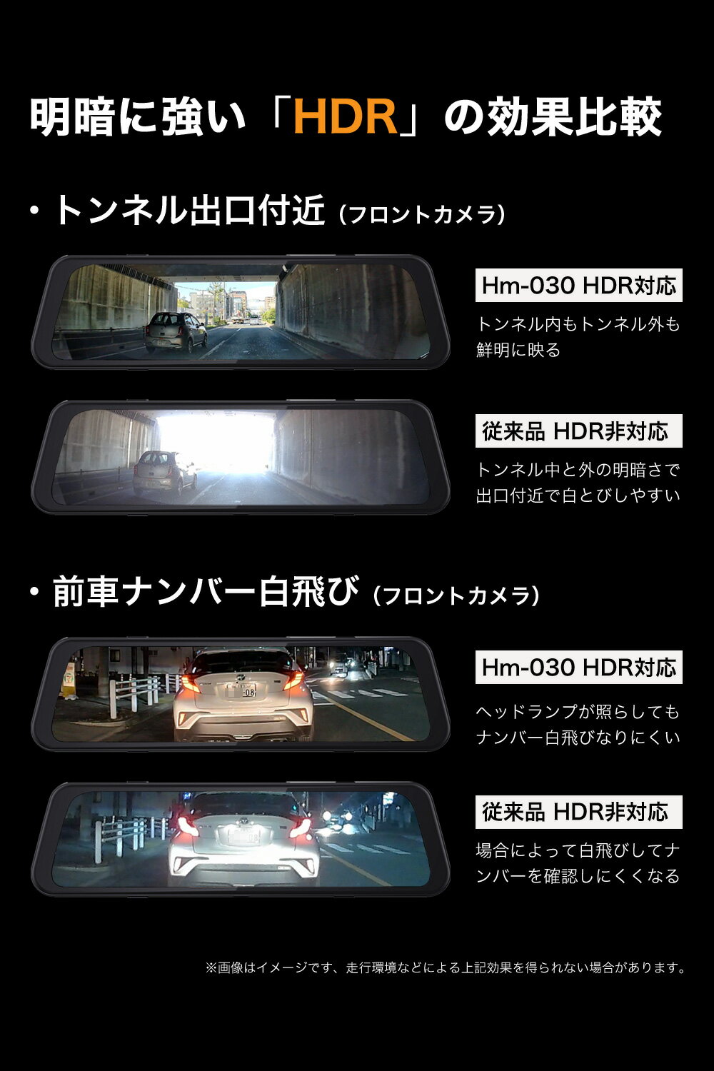 【高画質2K360万画素】ドライブレコーダーミラー前後ドラレコデジタルインナーミラードライブレコーダーミラー型前後カメラGPS搭載常時衝撃録画駐車監視ノイズ対策済フルHD高画質HM-030
