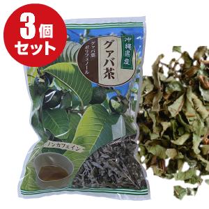 【沖縄県産】【三大野草】グァバ茶(100g)茶葉 ×3個セット| グアバ茶 グァバ グアバ グァバ葉ポリフェノール ノンカフェイン 血糖値 お茶 健康 沖縄 お土産 みやげ)【比嘉製茶】