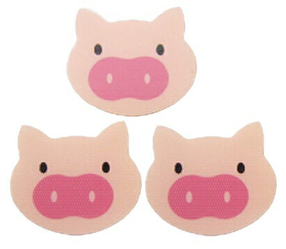 ブタの便利キャッチフック 3個組 ワンタッチ ピタッとキャッチ 収納