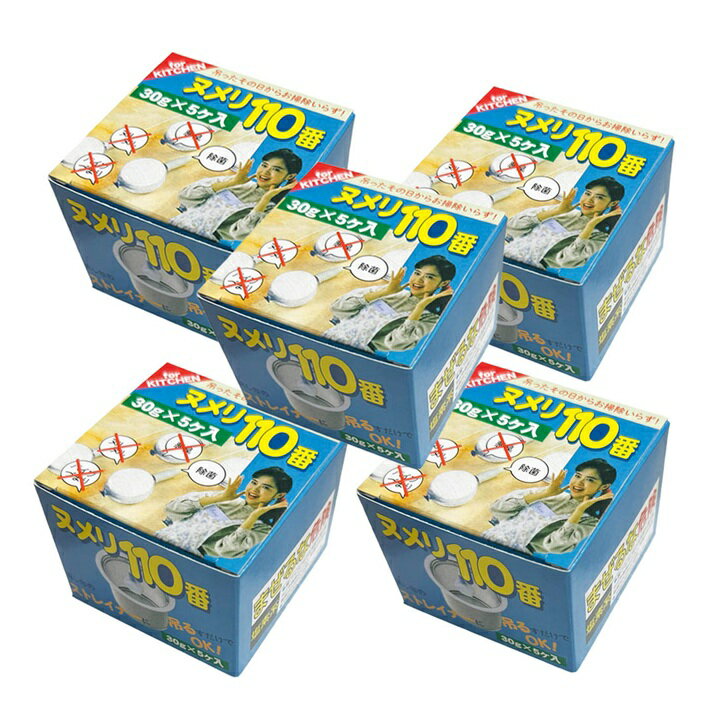 5個組 ヌメリ110番(30gx5個入) ヌメリ 悪臭 パイプつまり 除菌 ストレイナー 流し台 キッチンまわり 水..