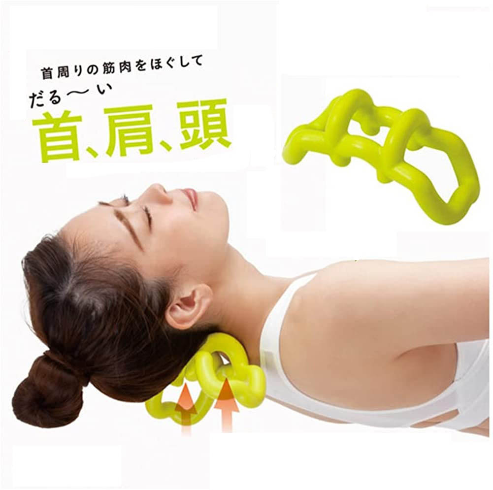 首スッキリング マッサージ グッズ 首こり 首ケア ツボ押し 首ほぐし ストレッチ 器具 首マッサージャー 首マッサージ ツボ押し 肩こり 解消 頭 肩 ストレッチ つぼ押し 指圧
