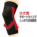 膝サポーター 1枚入り 女性男性兼用タイプ 左右共用 (カラー/ブラック)