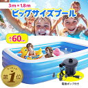 【期間限定500円OFFクーポンあり】 ビニールプール 大型 家庭用 プール 3m 子供用プール ファミリープール ビック 大きい 3.0m 幅 300cm x...