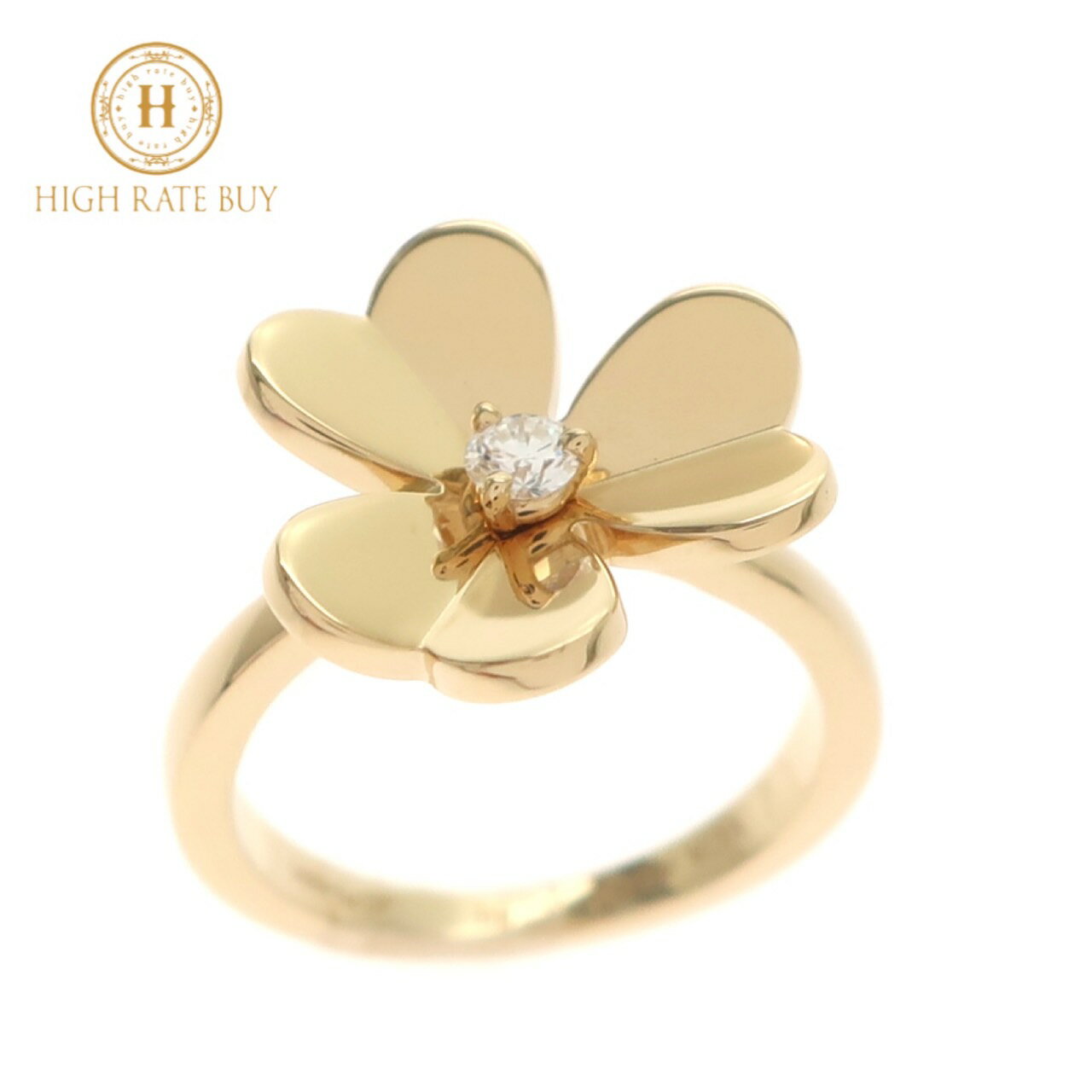 【未使用品】Van Cleef & Arpels ヴァンクリーフ＆アーペル フリヴォル ダイヤ リング 1フラワー VCARP2DS50 K18 750 ゴールド 1P ダイヤモンド 指輪 10号 #50 ブランドジュエリー レディースのサムネイル