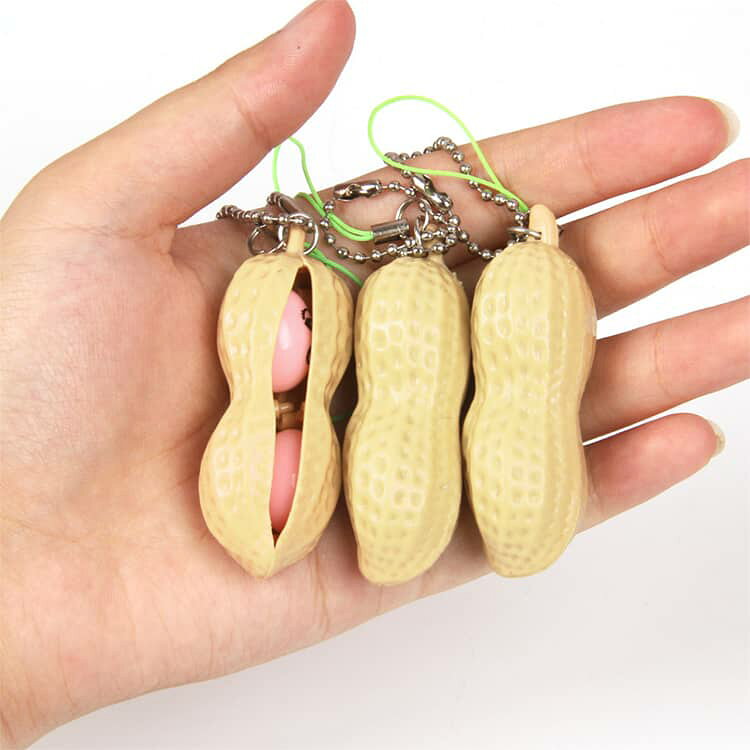 癒しグッズ 枝豆 キーホルダー 落花生 防水 大豆おもちゃ ストレス解消 握るおもちゃ 5個入り スクイーズ豆 キーチェーン 面白い 可愛い おもちゃ 持ち運びが簡単 送料無料 high-sense-10027040 ハイセンス オンラインショップ サンプル画像2